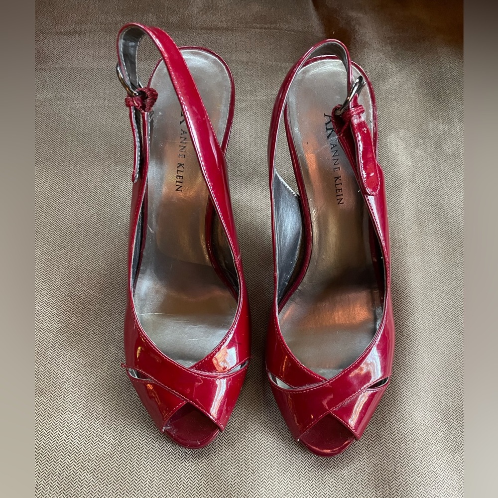 Anne Klein - cherry red heels - size 7.5
